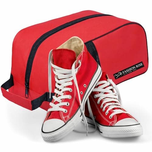 Waterproof Sports Boot/Shoe/Travel Bag for Football Cricket Rugby Golf Toiletry Gym for Men/Women (Red) — view 5