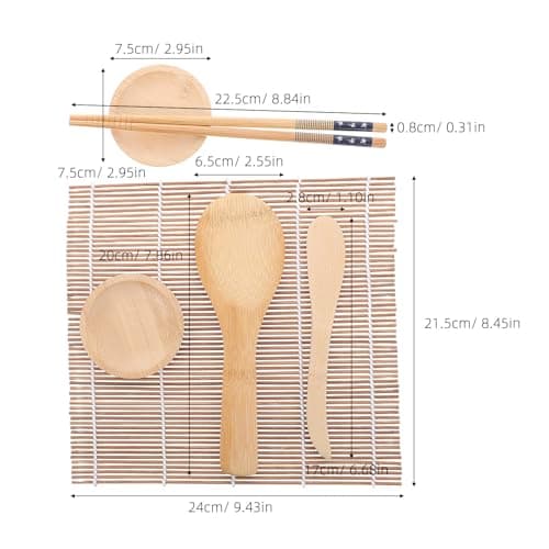 Bamboo Sushi Making Kit Tool Set for Homemade Rolls — view 2