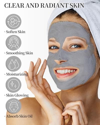 Clay Face Mask Kit-12Pcs Dead Sea Mud Clean Clay Facial Mask Set for Women — view 3