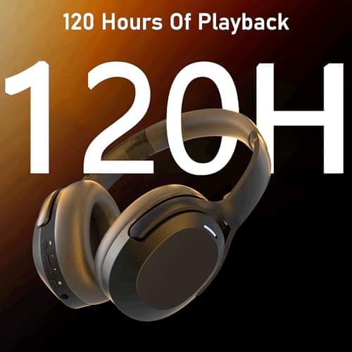 Rebocico Active Noise Cancelling Headphones Wireless Bluetooth Over Ear — view 4