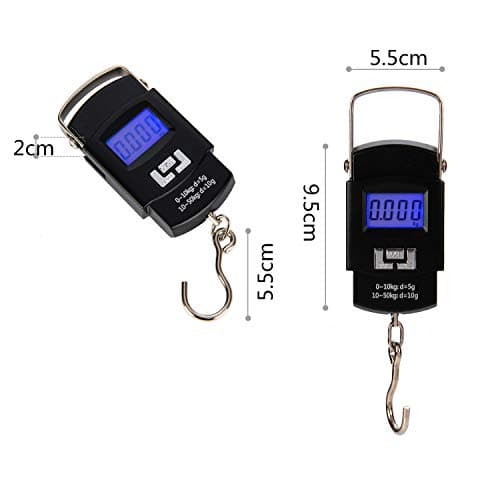 Hyindoor Portable Luggage Scale 50kg Electronic Digital Suitcase Travel Bag Hanging Weighing Scale — view 2