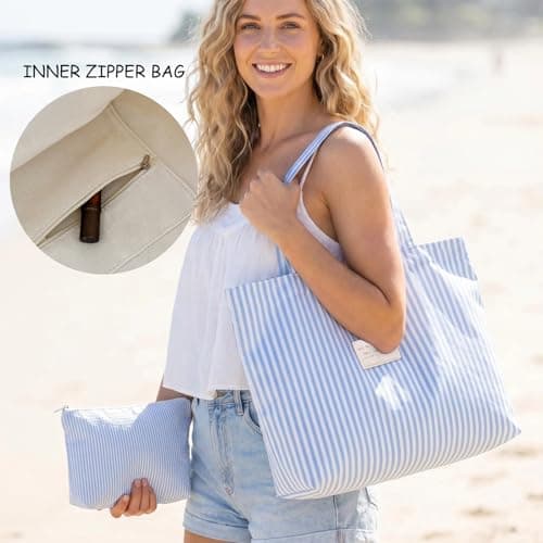 WSXQAZ Large Beach Bag, Summer Beach Tote Bags for Women — view 6