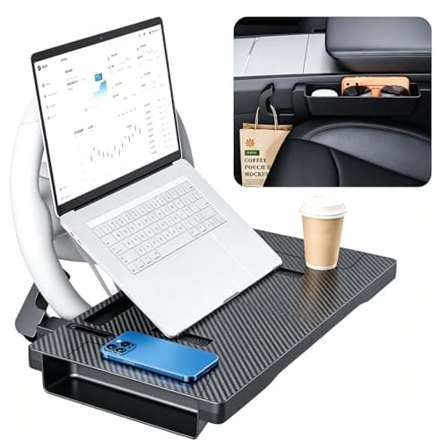 Tesla Model Y 3 Steering Wheel Desk Tray Car Laptop Seat Gap Organizer