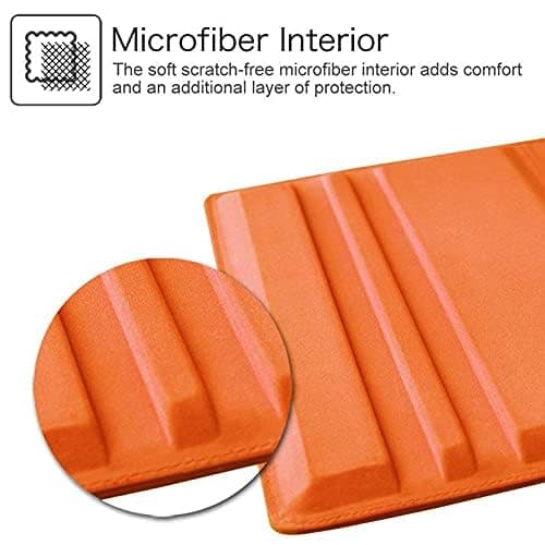 World biz Universal 8 inch Tablet Case, PU Leather Stand Case Folio Cover 360° Rotating Case Fits for All 8.0" Inch Samsung, Lenovo, Acer, Huawei, Sony, iPad, Toshiba Android Tablets (Orange) — view 4