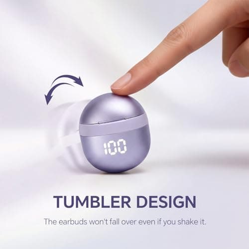 Invisible Mini Small Purple Earbuds Hidden Tiny Earphones for Small Ears — view 3