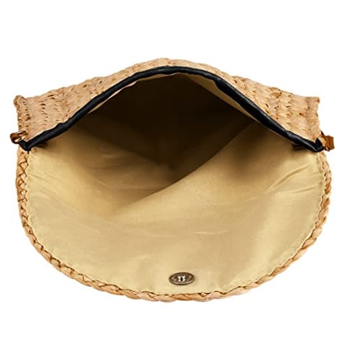 YYW Summer Beach Bags for Women Straw Clutch Woven Handbag Straw Crossbody Bag (Khaki) — view 3