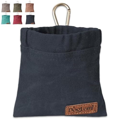 Duuclume Dog Treat Bag, Puppy Dog Training Pouch Hands-Free Walking Dog Treat Pouch, Includes Carabiner, for Pet Puppy Travel or Outdoor Use (Navy)