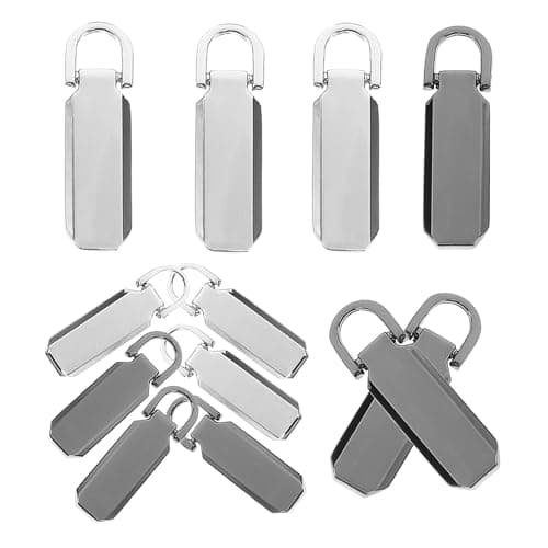 12 Pcs Size 3 and Size 5 Zipper Pull Tabs Repair Kit for Luggage