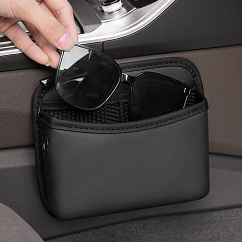 Automotive Consoles Organizers - Small PU Leather Auto Organization, Car Bag Organizer for Front Seat and Console, Easy to Use Vehicle Storage Tool, Multi-Pocket Accessory for Travel, Road Trips — view 5