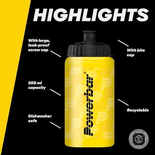 Powerbar - Sports Water Bottle - Leak-Proof & Dishwasher-Safe, BPA-Free - 500 ml - Yellow — view 3