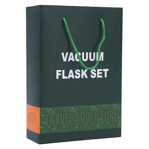 COZYHOMEWARE Stainless Steel Vacuum Flask Travel Set, Green — view 2