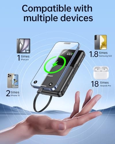Power Bank 15000mAh USB C 22.5W Fast Charging Portable Charger — view 3