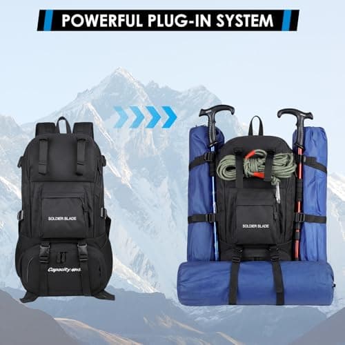 Sockywin Hiking Backpack 45L, Waterproof Rucksack for Camping Trekking — view 5