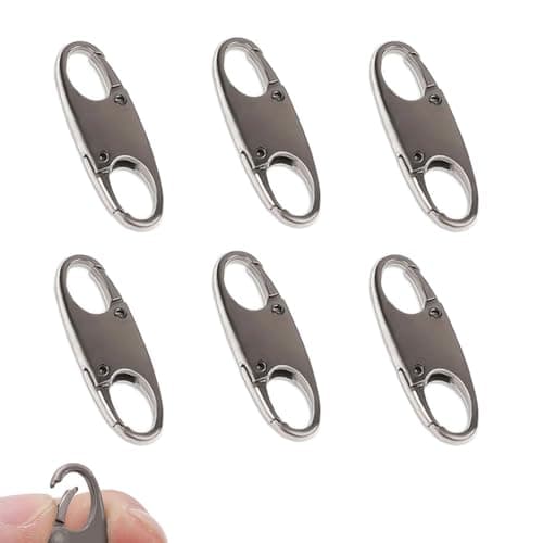 Azlanway Zipper Lock Clips, 6PCS Anti-Theft Zipper Locks, Double Opening S-Hook Pulls for Backpacks, Luggage, Handbags, Travel Suitcase Locks for Camping, Hiking, and Outdoor Activities​
