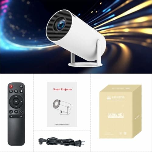 Denvoro Mini Portable Projector, Auto Keystone 180° Rotation — view 2