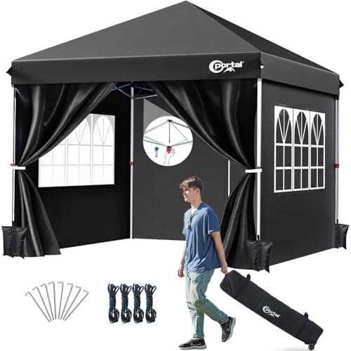 PORTAL Pop up Gazebo with Sides 3m x 3m (10x10ft) Event Shelter Heavy duty