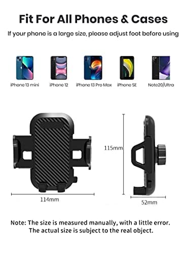 QZCQLLM Car Phone Holder 4-in-1 Mount Dashboard Windscreen Vent Desk, 360° Rotatable One-Hand Operation for 4.7-6.7 Inch Smartphones — view 3