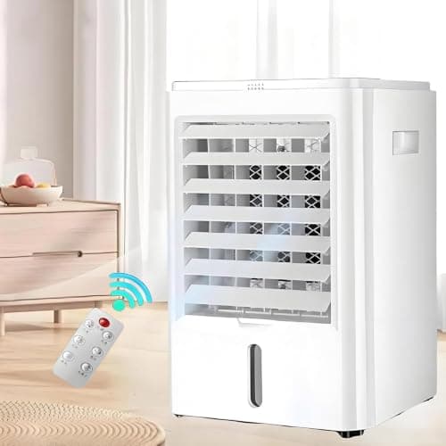 SXXAZLDP Portable Air Conditioner, 4 in 1 Evaporative Cooler with Humidifier & Fan, 3 Speeds for Home Office Car Van, 12V AC Unit