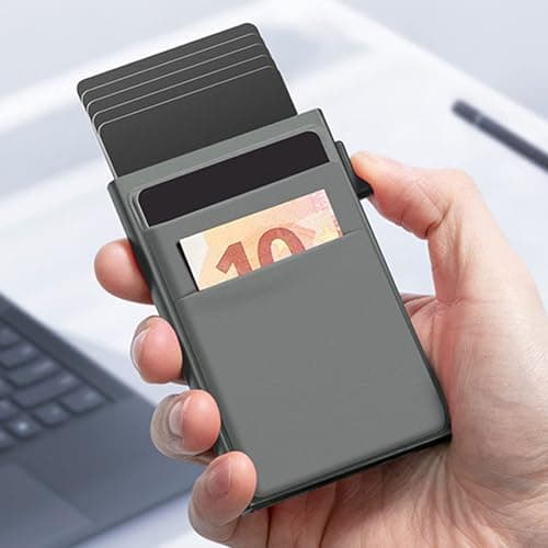 Protected Aluminum Card Organizers with Release Mechanism Easy to Use for Business Travel Essential Aluminum Card Case — view 4