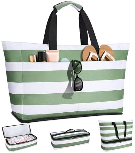 CIRYCASE Beach Bag with Cooler, 54L Extra Large Beach Bags for Women
