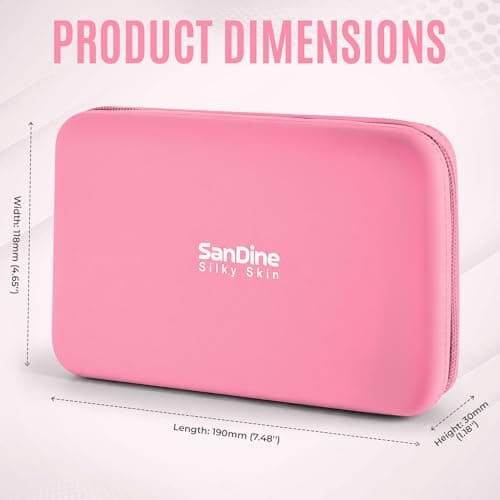 Silicone Cosmetic Bag – Waterproof Travel Makeup Pouch - Food-Grade Silicone Toiletry Organizer for Women & Men – Compact Stylish Multi-Functional Storage - by Sandine (Pink) — view 6