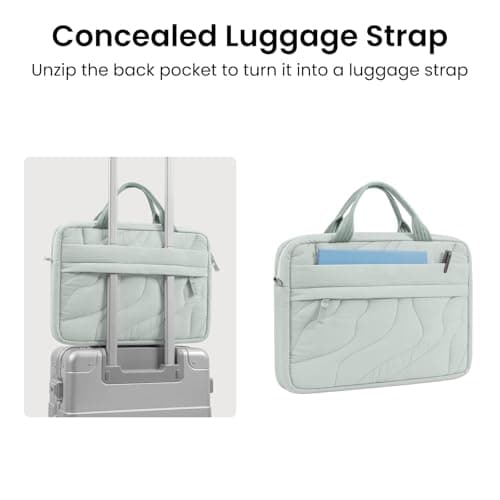 tomtoc 15-16 Inch Protective Puffy Laptop Carrying Bag Work Bag for Women — view 6