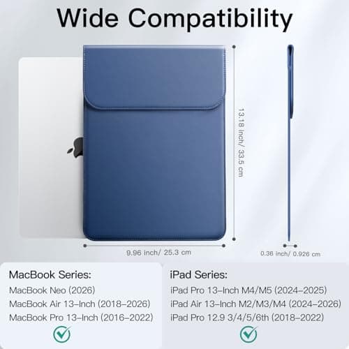 JETech Slim Laptop Sleeve for 13-Inch Devices, Navy — view 2