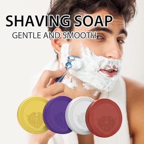 Shave Soap 4 Pieces Long-lasting Fragrance Rich Lather Soap — view 3