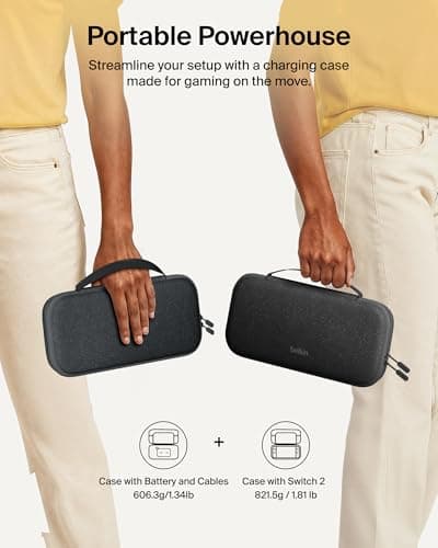 Belkin Gaming Nintendo Switch 2 Charger Case with 10K Power Bank - Charcoal — view 5