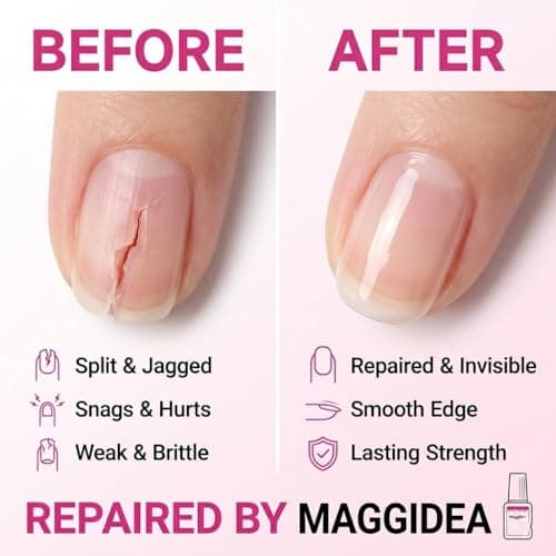 Nail Repair Kit for Broken, Cracked & Split Nails – 2 Boxs Silk Nail Wraps, Brush-On Nail Glue, Nail File & Wooden Stick, Quick Dry No UV Needed, DIY Nail Repair Kit for Natural Nails at Home — view 6