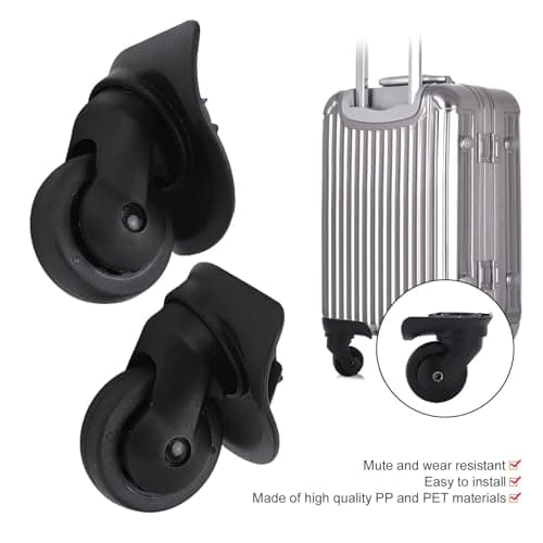 1 Pair A52 Suitcase Wheels, 7.5x5cm Mute Luggage Swivel Casters with Screw Portable Trolley Casters Replacement for Travel Luggage Suitcase — view 4