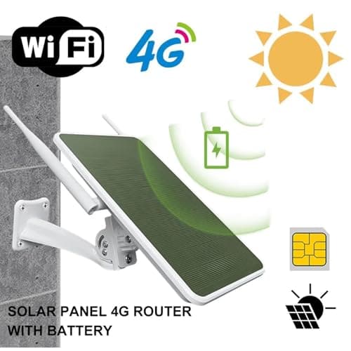 TOPINCN 6W Solar Powered 4G LTE Modem Router, Outdoor WiFi Extender Signal Booster Long Endurance IP66 Water Proof 4G WiFi Solar Router Repeater for Camping RVs and Outdoor Area (EU Version) — view 6