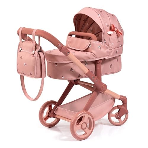 Bayer Baby Dolls Pram XEO, Convertible Doll Pushchair, 46cm Dolls