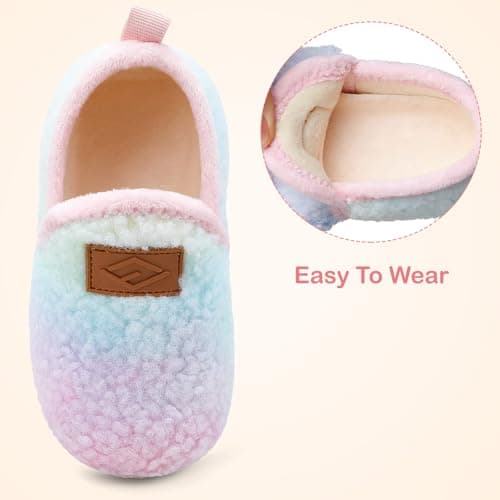 JIASUQI Toddler Slippers Boys Girls Slip on House Shoes Lightweight Baby Sock Shoes Outdoor Kid Walking Shoes(DtPink 152,UK Size 6.5-7) — view 2