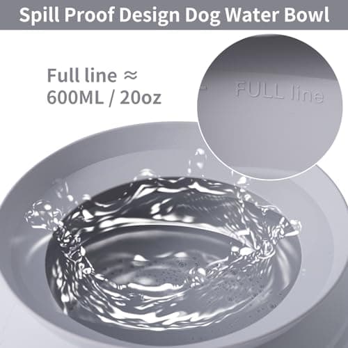 SLSON Non Spill Dog Water Bowl for Car Collapsible Dog Travel Bowl Integrated Molding Portable Pet Drinking Bowl for Road Trip (Cold Grey) — view 3
