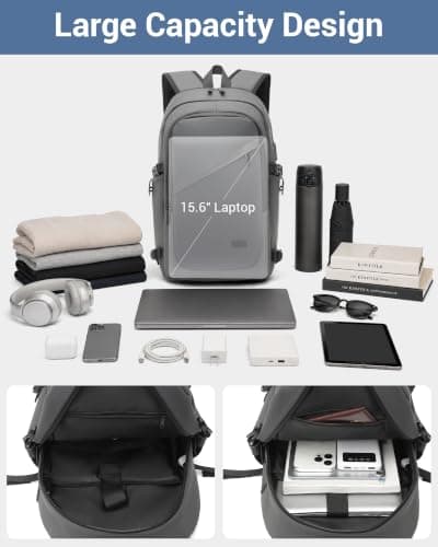 Kono 15.6 Inch Laptop Backpack Waterproof Rucksack for Men and Women — view 3