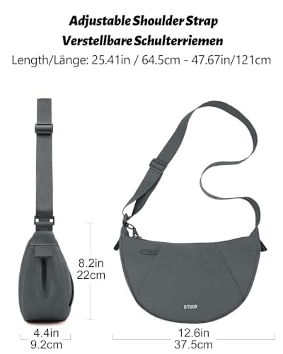 Crossbody Bag for Women Anti-theft Crescent Shoulder Bag Purse Hobo Bag — view 3