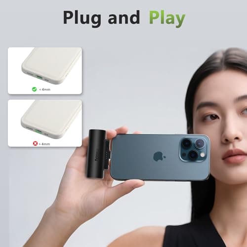 Miady 2-Pack Mini Power Bank 5000mAh, Type C Connector — view 2
