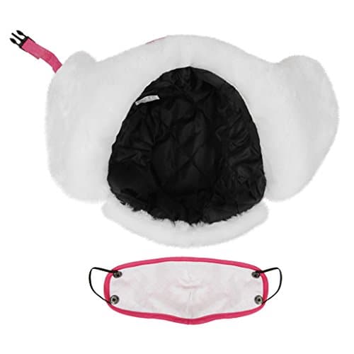Moonlove Kids Winter Skiing Balaclava Cap Snowboarding Ski Winter Hat with Ear Flap Headwear for Children Boys Girls Rose Red — view 5