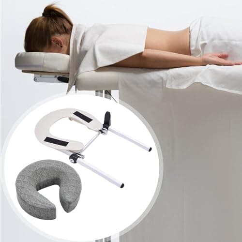DEVNWIGMO Practical U-Shaped Massage Table Cushion with Aluminum Backing Breathable and Soft Promotes Optimal Relaxation Suitable for, Gray — view 4