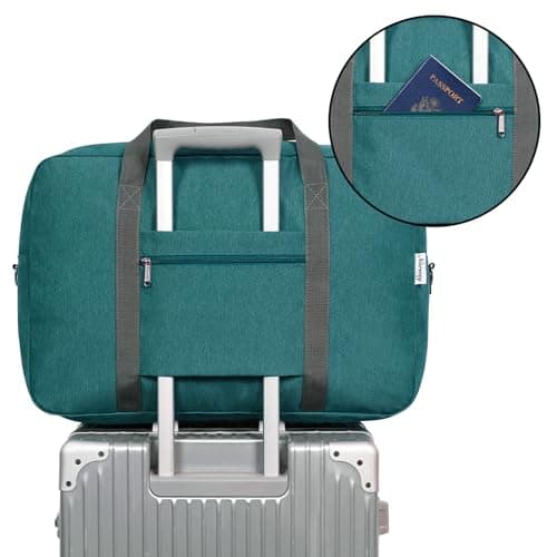 Large Cabin Bag 56x45x25, Weekend Overnight Bag for Women, Holdall Hospital Bag for Women, Travel Duffel Bag Carry on Luggage for Men 40L (Teal) — view 6