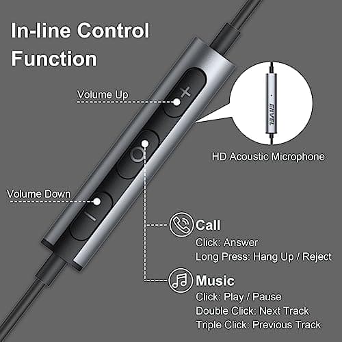 QILERUI Noise-Isolating 3.5mm Wired In-Ear Headphones Earbuds with Mic & Volume Control — view 5