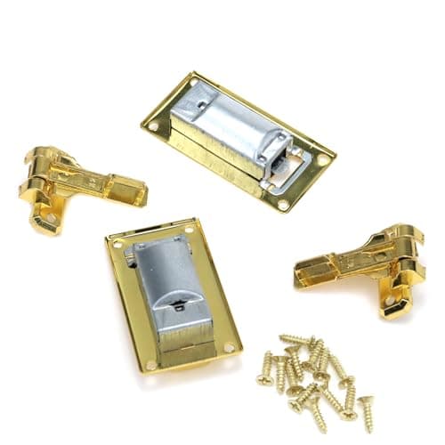 Mewutal 2pcs Luggage Combination Lock, Toolbox Hasp with Combination Lock, 3 Digit Password Lock (Gold) — view 4