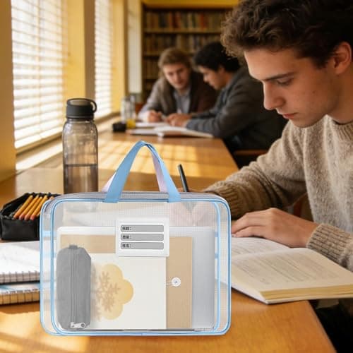 Important Document Organizer Zipper Mesh Storage with Handle — view 3