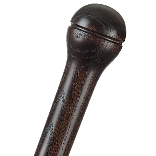 Asterom Handmade Walking Stick for Men - Solid Hardwood Carved Cane with Unique Paracord Skull Strap (Nutcracker) — view 5