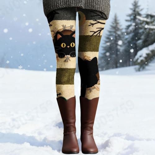 Cable Knit Tights Women - Thermal Leggings Women for Outdoor Wear Rose Gold — view 4