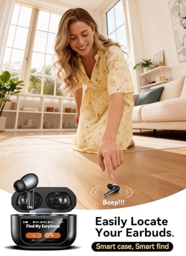 Wireless Earbuds, Smart Touchscreen Ear Buds, Noise Cancelling Headphones — view 4