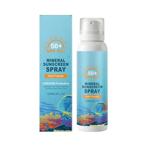Mineral Sun Protection Spray 120ml, SPF 50+, Sunscreen for Face & Body, Natural Sun Protection, Lightweight & Non-Greasy Formula for Outdoor Activities, Travel-Ready (1 PC)