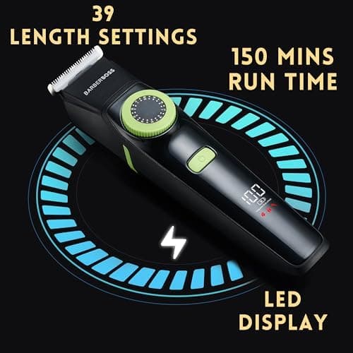 BarberBoss Men's Grooming Kit – Beard Trimmer Men, Hair Clippers Men, Nose Trimmer, Detail Trimmer, Waterproof, Rechargeable Grooming Set — view 3