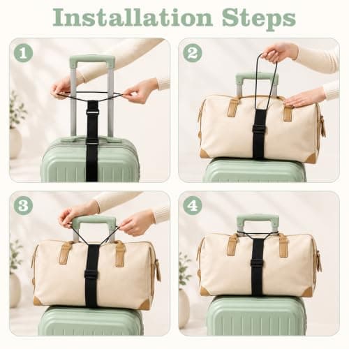 2 Pcs Luggage Connector Straps for Suitcases Portable & Adjustable — view 6